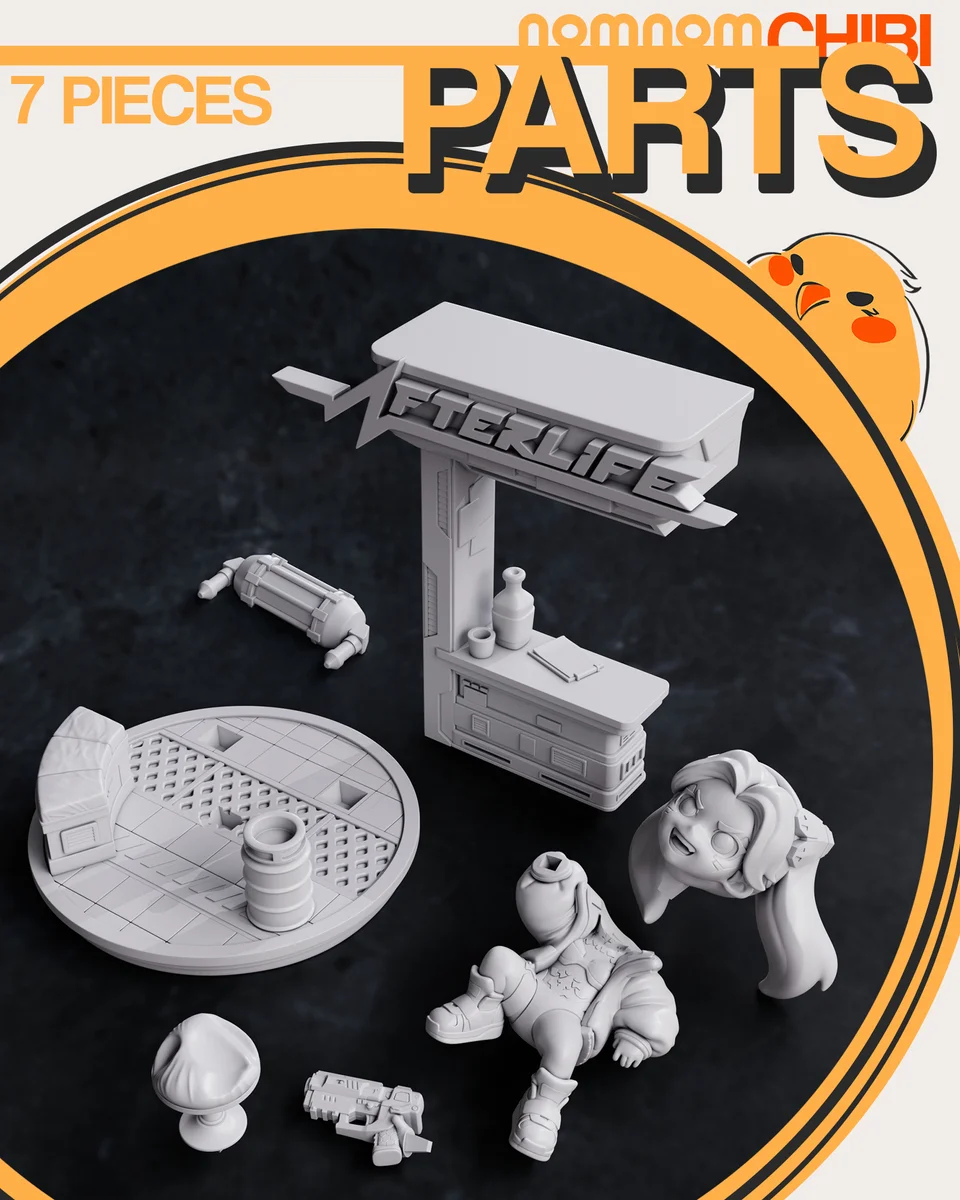 Chibi Rebecca | Fan Art | 3D Printed Resin Model Garage Kit | *Un-Painted* | Nomnom 3