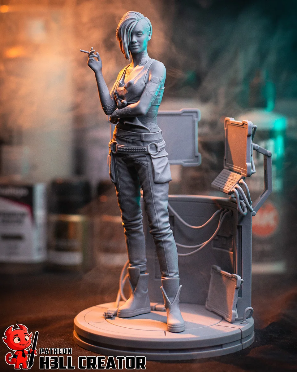 Judy Alvarez | Fan Art | 3D Printed Resin Model Garage Kit | *Un-Painted* | H3LL Creator 11