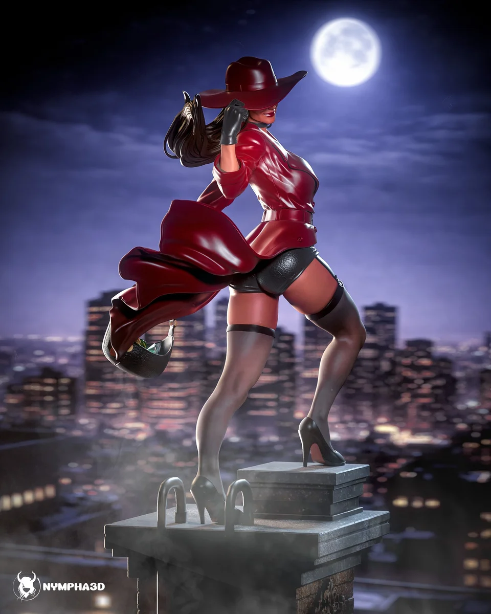 Carmen Sandiego | Fan Art | 3D Printed Resin Model Garage Kit | *Un-Painted* | Nympha3D 3