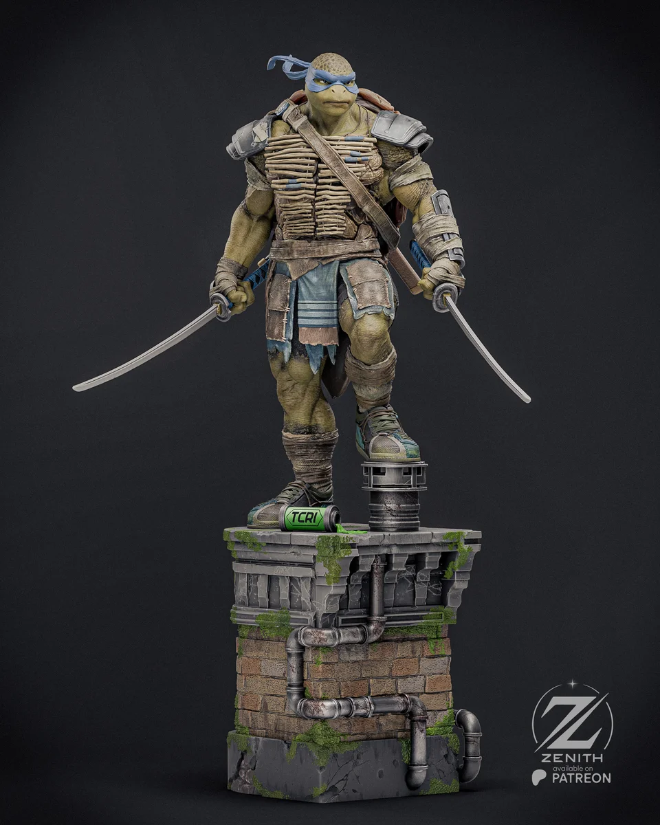 Leonardo TMNT | Fan Art | 3D Printed Resin Model Garage Kit | *Un-Painted* | Zenith Studios 7