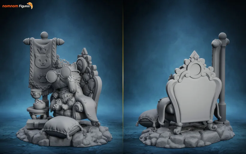 Chibi Princess Donut | Fan Art | 3D Printed Resin Model Garage Kit | *Un-Painted* | Nomnom 3