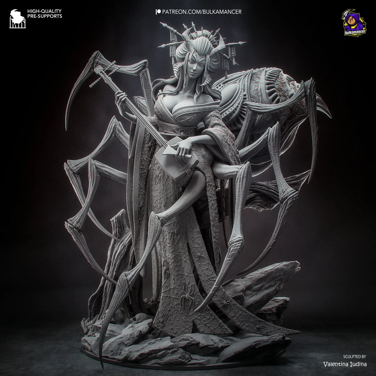 Jorogumo | Fan Art | 3D Printed Resin Model Garage Kit | *Un-Painted* | Bulkamancer 6