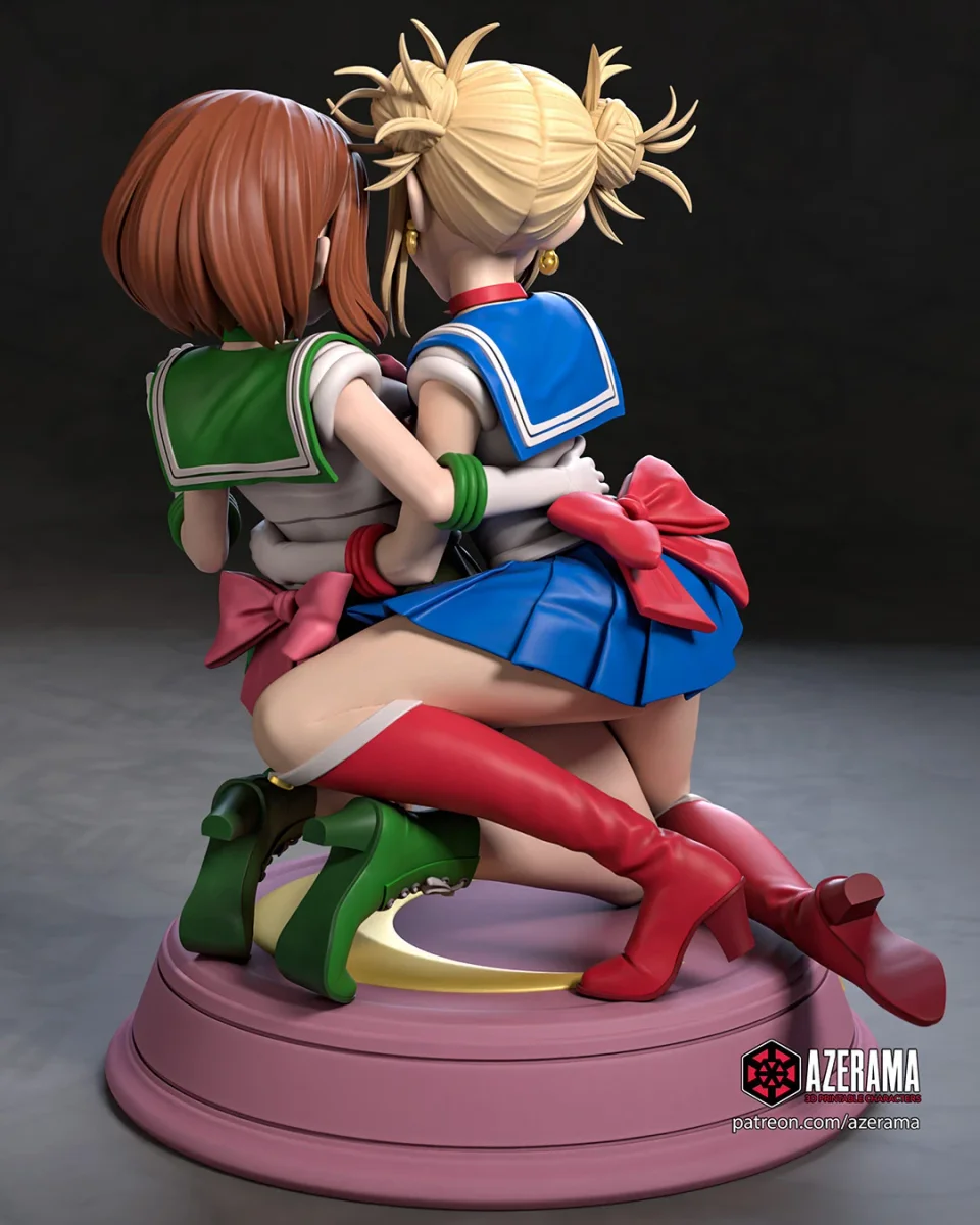 Ochaco+Toga (Sailor) | Fan Art | 3D Printed Resin Model Garage Kit | *Un-Painted* | Azerama 3