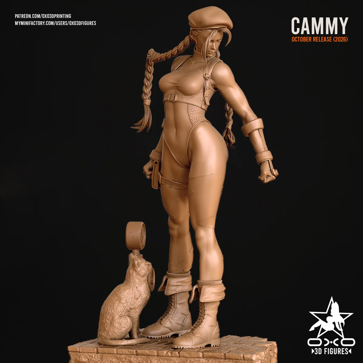 Cammy | Fan Art | 3D Printed Resin Model Garage Kit | *Un-Painted* | OXO3D 14
