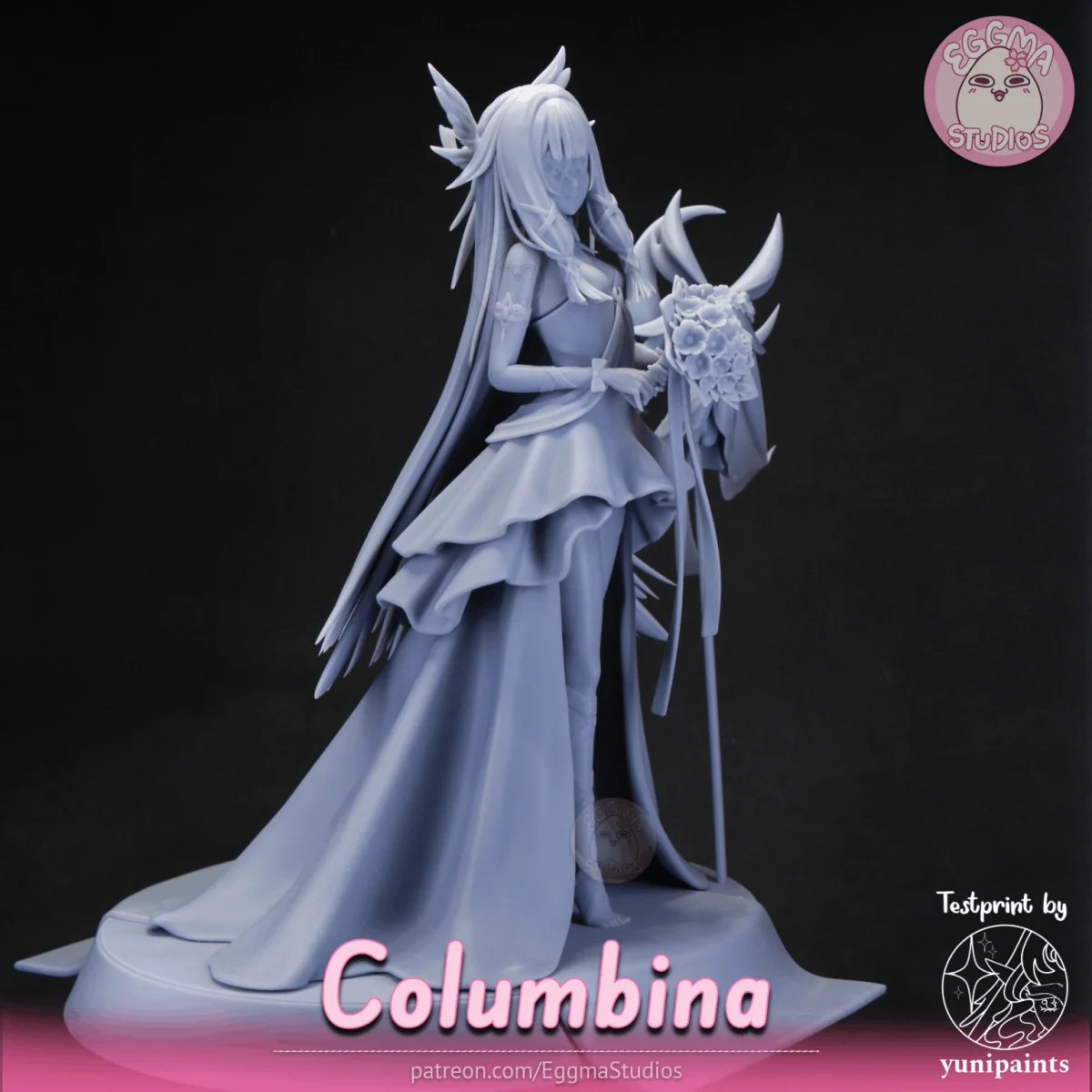 Columbina | Fan Art | 3D Printed Resin Model Garage Kit | *Un-Painted* | EggmaStudios 24