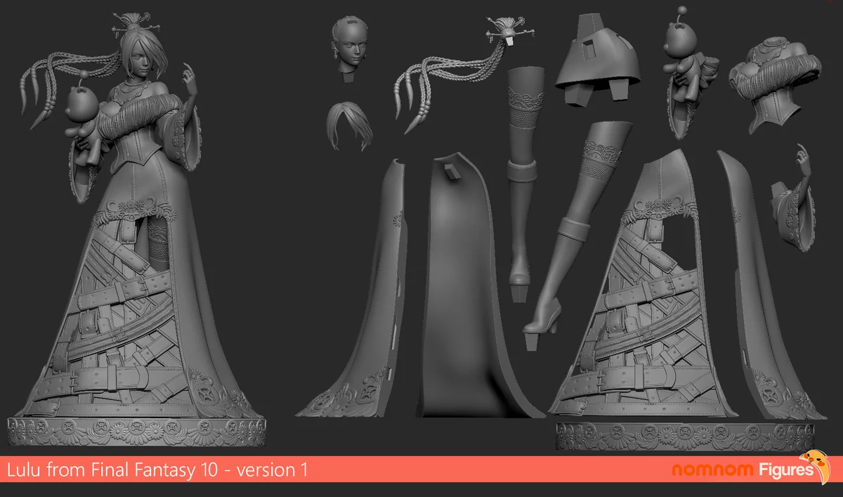 Lulu v01 | Fan Art | 3D Printed Resin Model Garage Kit | *Un-Painted* | Nomnom 4