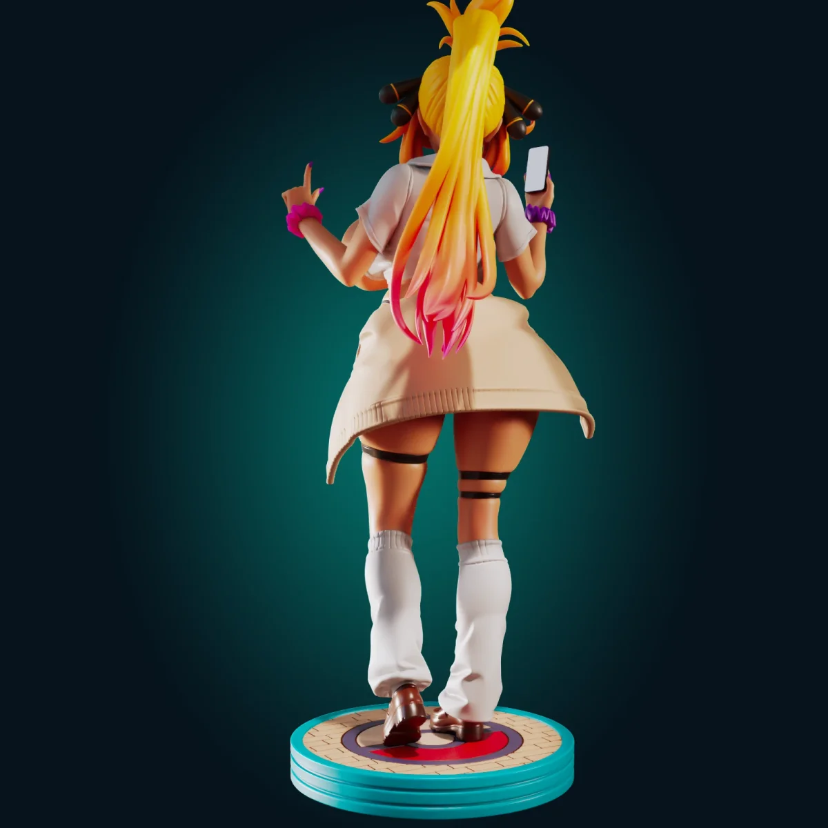 Gyaru Lady | Fan Art | 3D Printed Resin Model Garage Kit | *Un-Painted* | Officer Rhu 3