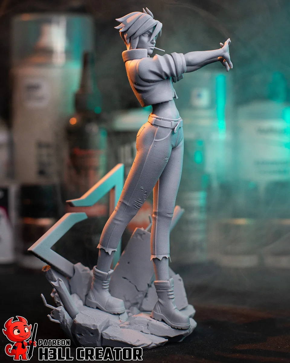 Invisigal | Fan Art | 3D Printed Resin Model Garage Kit | *Un-Painted* | H3LL Creator 11