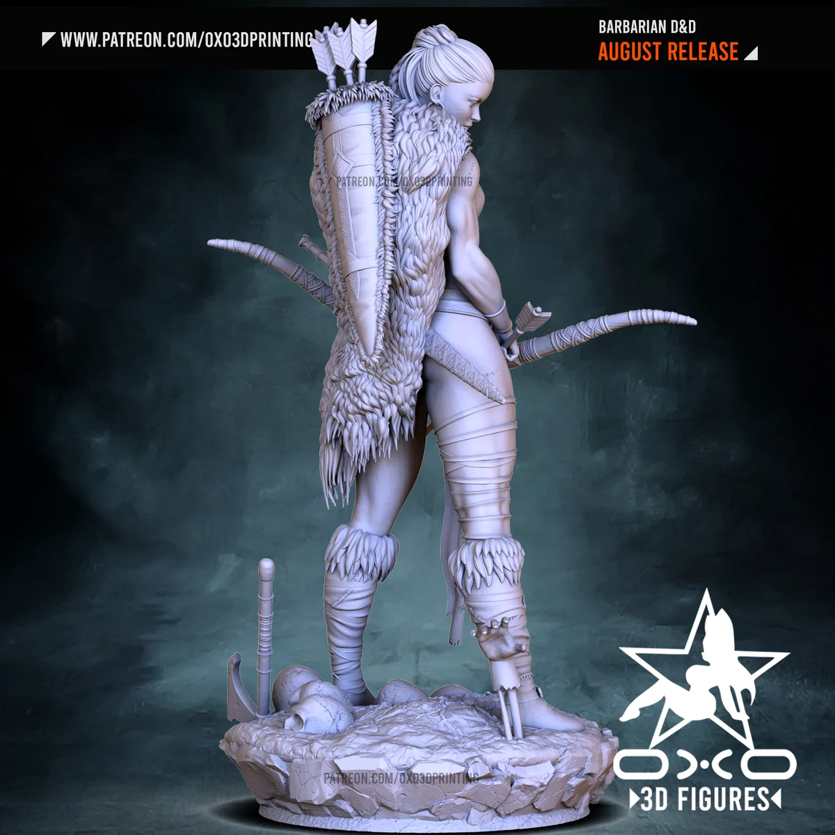 Barbarian Warrior | Fan Art | 3D Printed Resin Model Garage Kit | *Un-Painted* | OXO3D 7