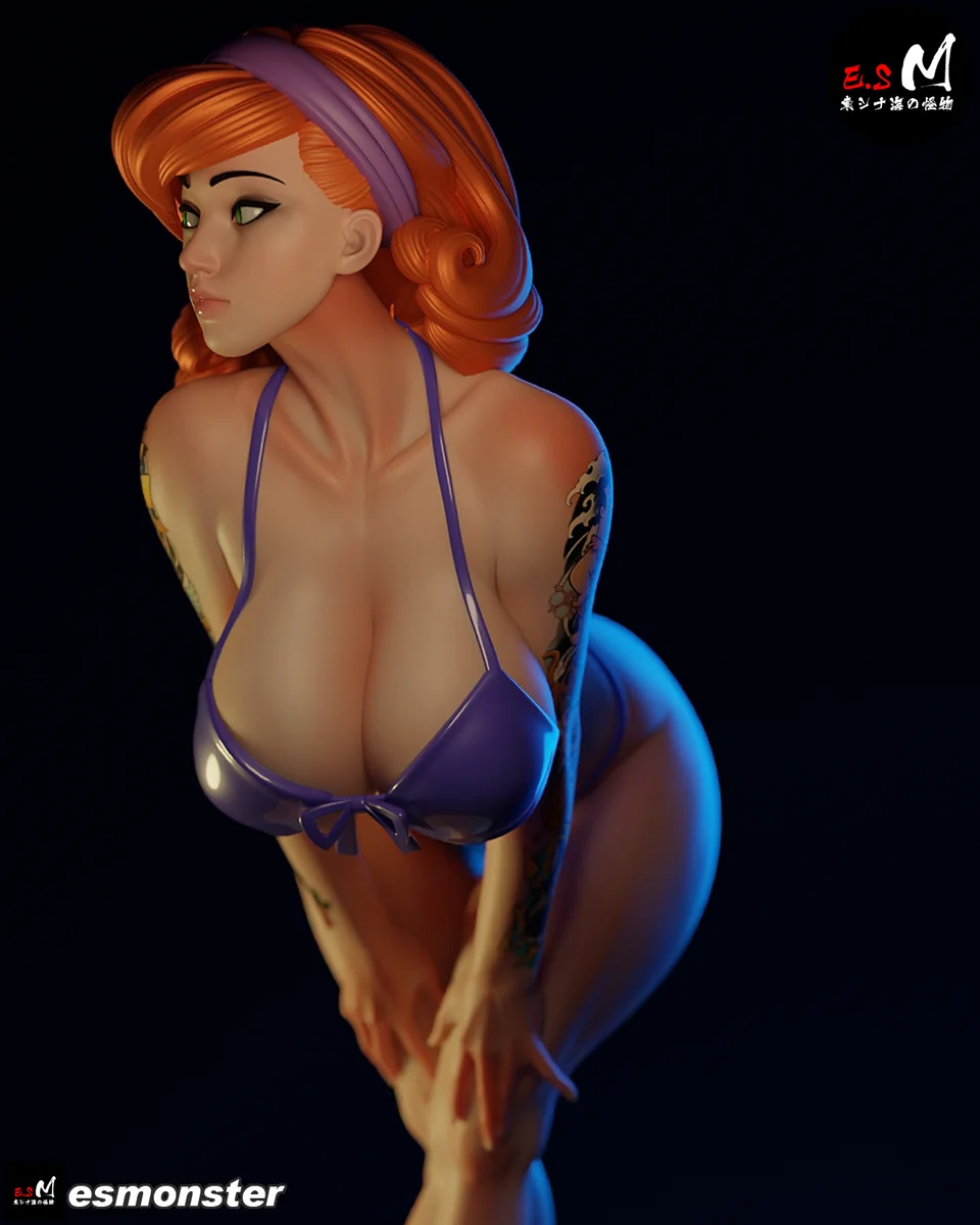 Daphne (Pose 2) | Fan Art | 3D Printed Resin Model Garage Kit | *Un-Painted* | ES Monster 5
