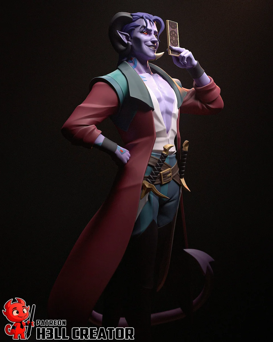 Mollymauk | Fan Art | 3D Printed Resin Model Garage Kit | *Un-Painted* | H3LL Creator 3
