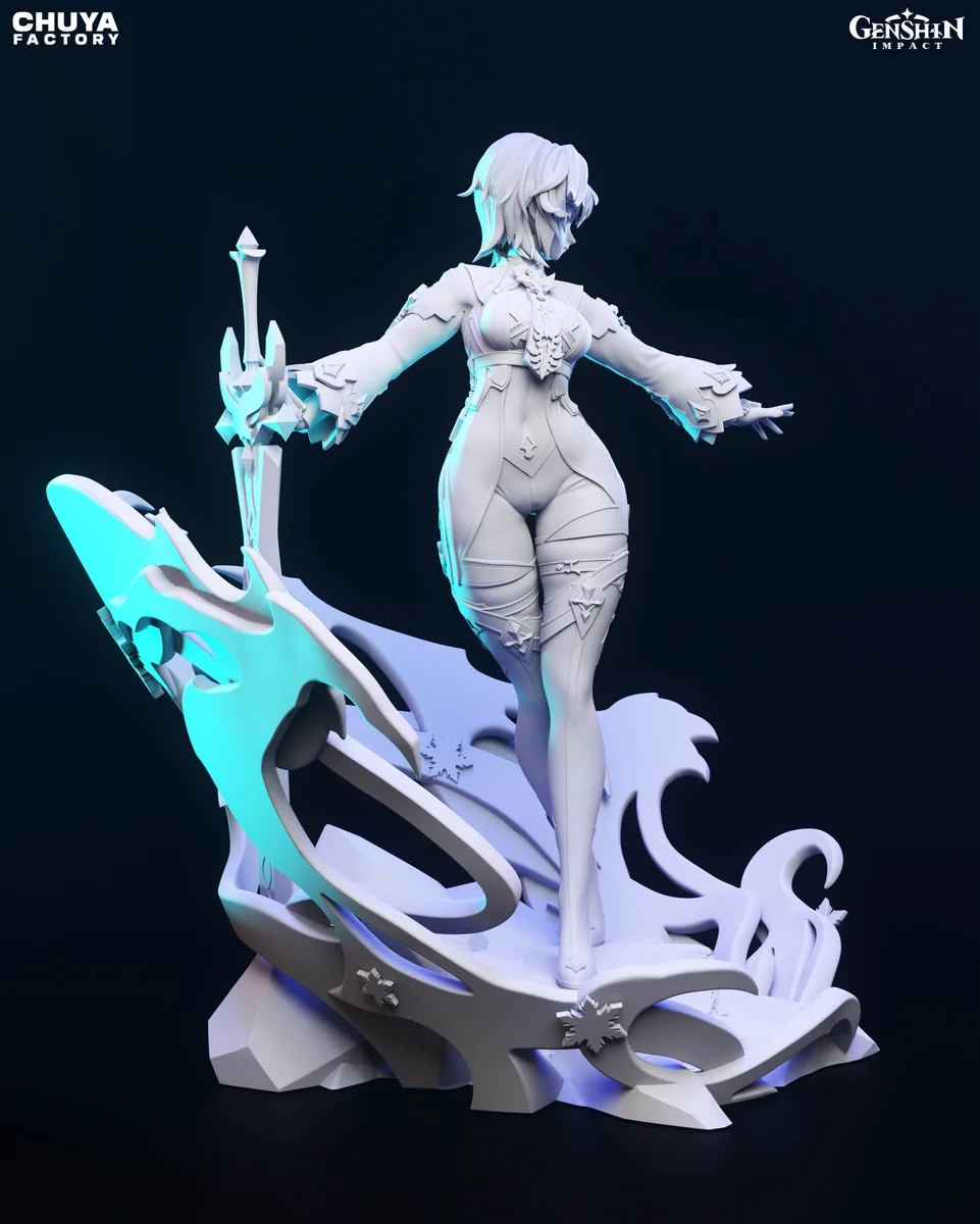 Eula | Fan Art | 3D Printed Resin Model Garage Kit | *Un-Painted* | Chuya Factory 12