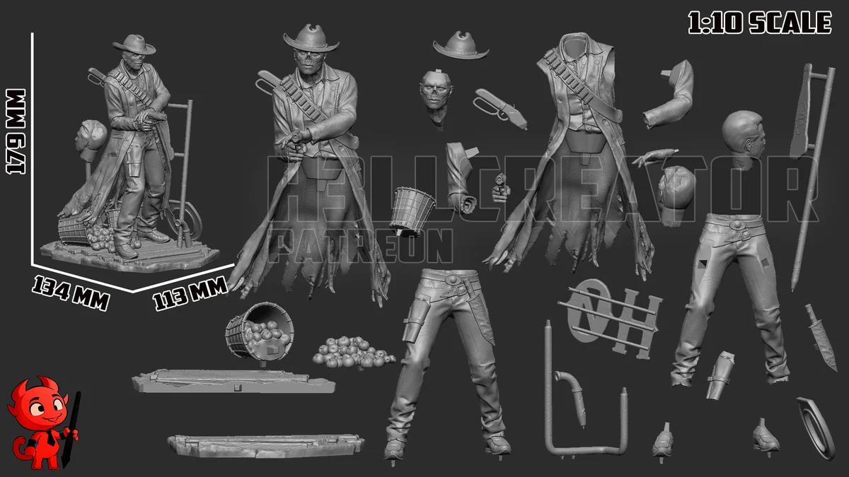 Ghoul | Fan Art | 3D Printed Resin Model Garage Kit | *Un-Painted* | H3LL Creator 13