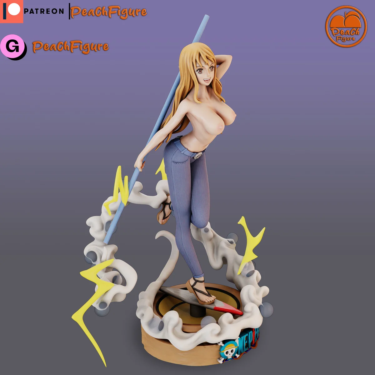 Nami | Fan Art | 3D Printed Resin Model Garage Kit | *Un-Painted* | Peach Figure 5