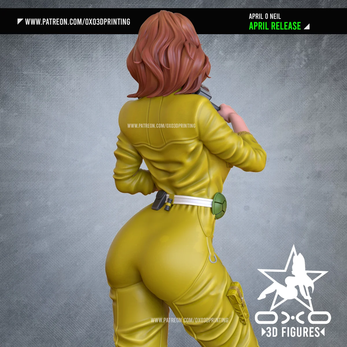 April O'Neil | Fan Art | 3D Printed Resin Model Garage Kit | *Un-Painted* | OXO3D 4