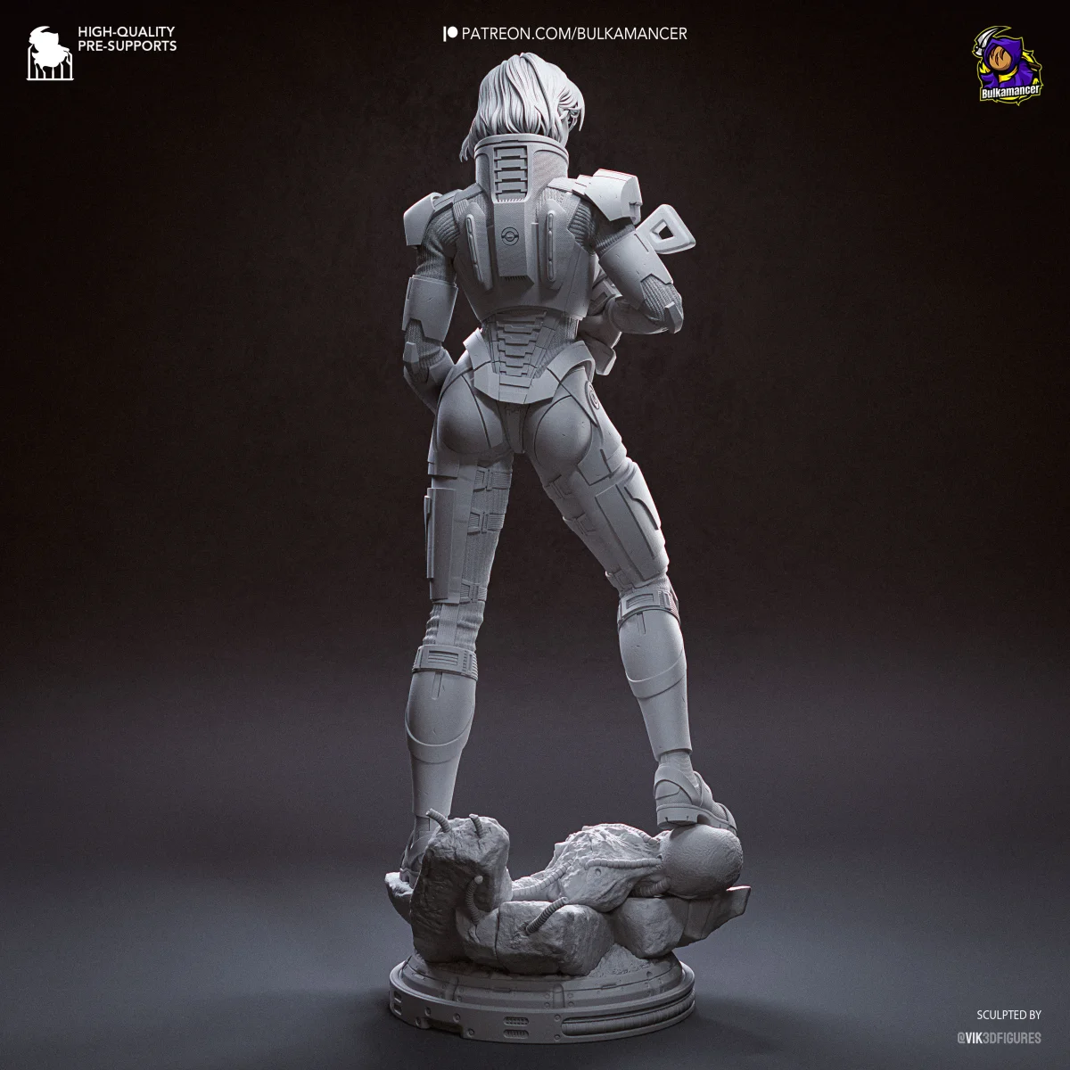 Jane Shepard | Fan Art | 3D Printed Resin Model Garage Kit | *Un-Painted* | Bulkamancer 8