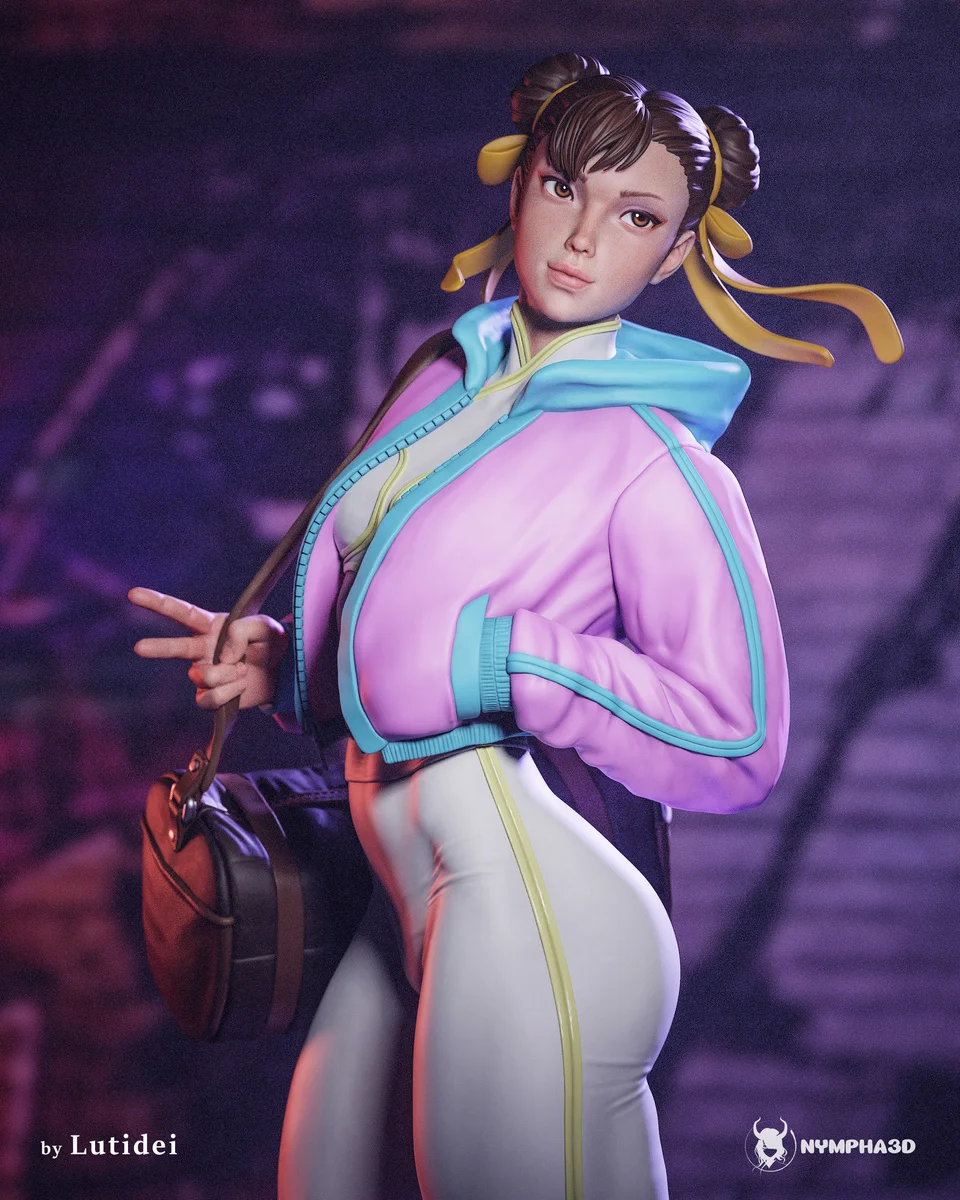 Chun Li (Gym) | Fan Art | 3D Printed Resin Model Garage Kit | *Un-Painted* | Nympha3D 8