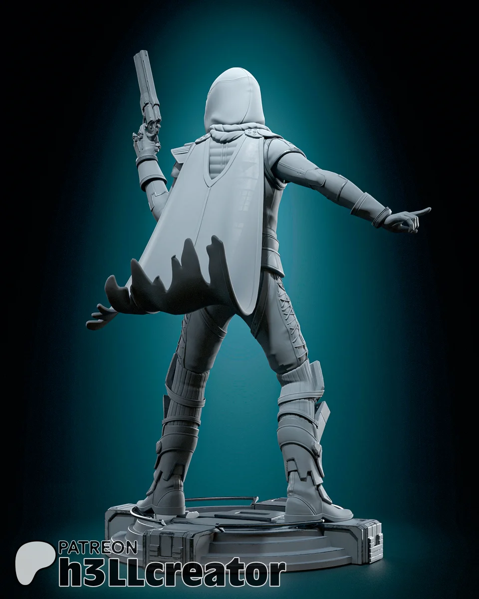 Cayde 6 | Fan Art | 3D Printed Resin Model Garage Kit | *Un-Painted* | H3LL Creator 7