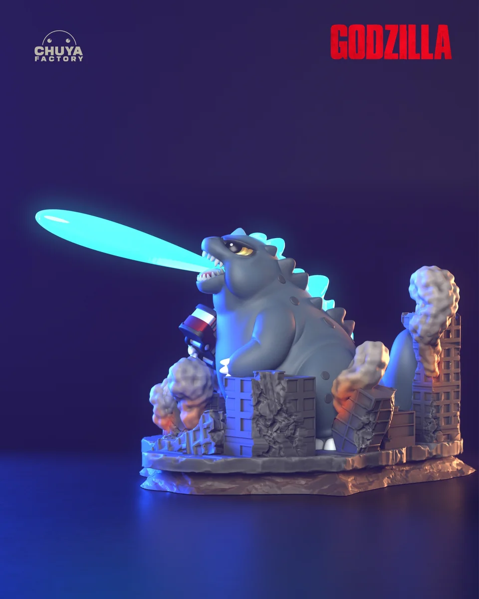 Chibi Godzilla | Fan Art | 3D Printed Resin Model Garage Kit | *Un-Painted* | Chuya Factory 3