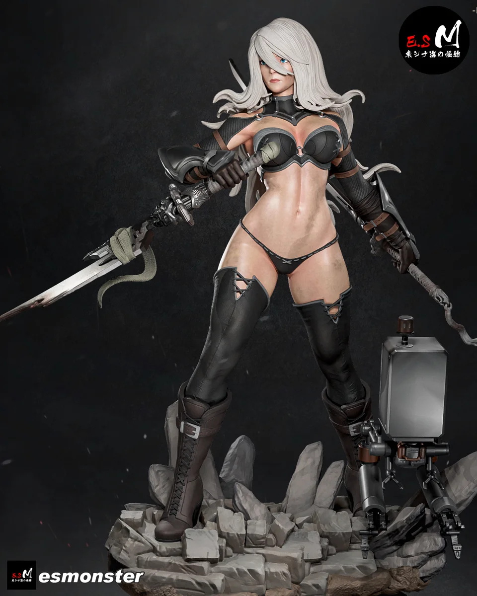 2B & A2 | Fan Art | 3D Printed Resin Model Garage Kit | *Un-Painted* | ES Monster 7