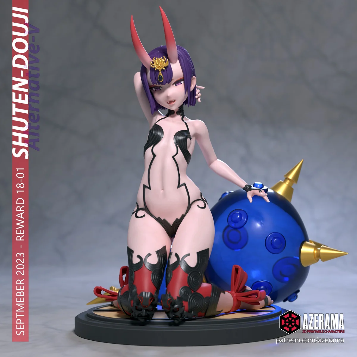 Shuten-Douji | Fan Art | 3D Printed Resin Model Garage Kit | *Un-Painted* | Azerama 3
