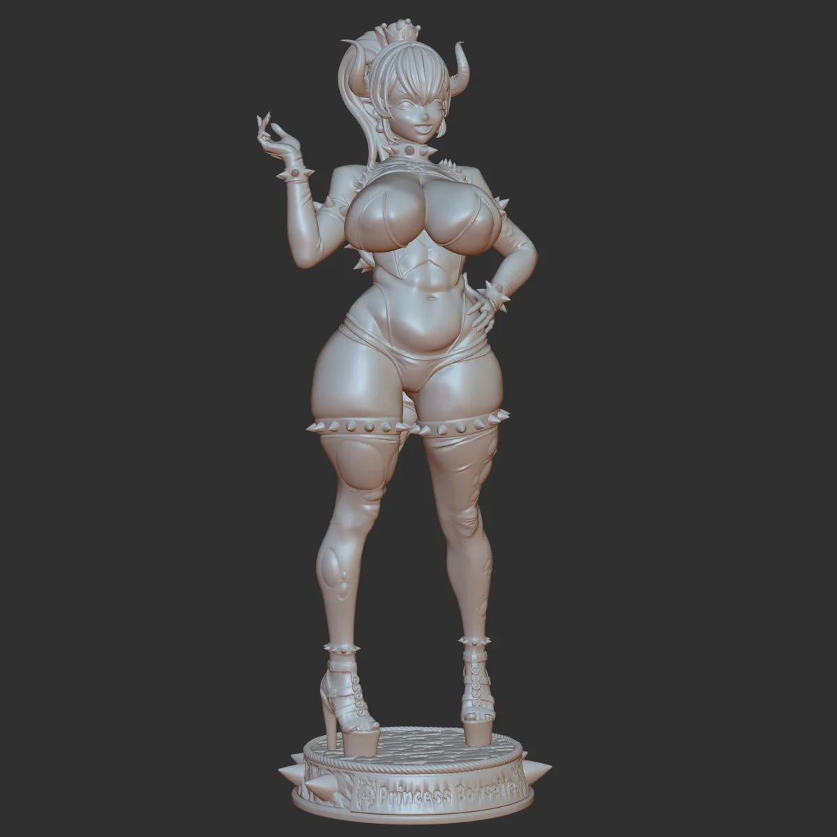 Bowsette | Fan Art | 3D Printed Resin Model Garage Kit | *Un-Painted* | Officer Rhu 4