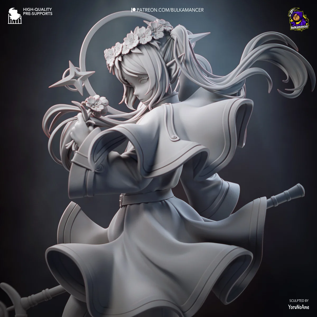 Frieren v2 | Fan Art | 3D Printed Resin Model Garage Kit | *Un-Painted* | Bulkamancer 8