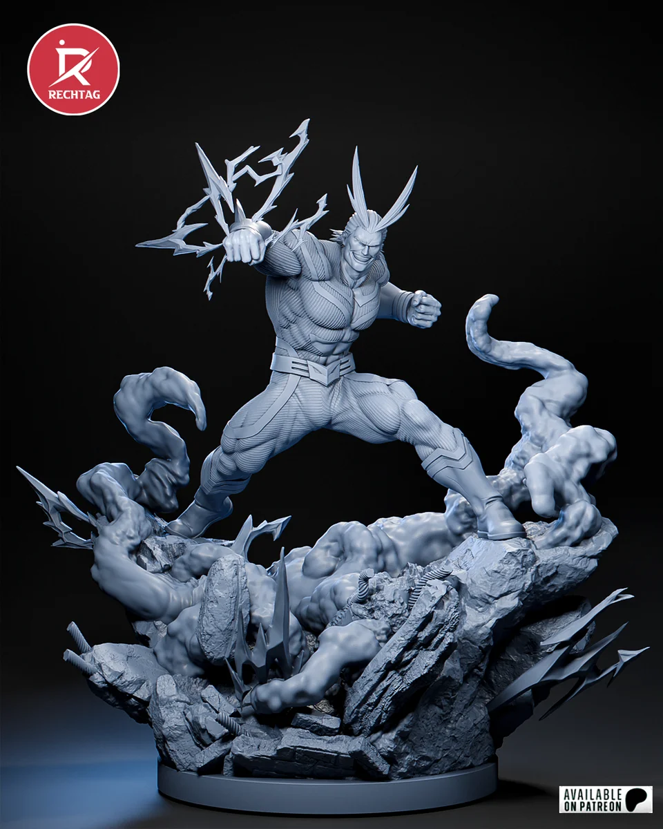 All Might | Fan Art | 3D Printed Resin Model Garage Kit | *Un-Painted* | Rechtag 12