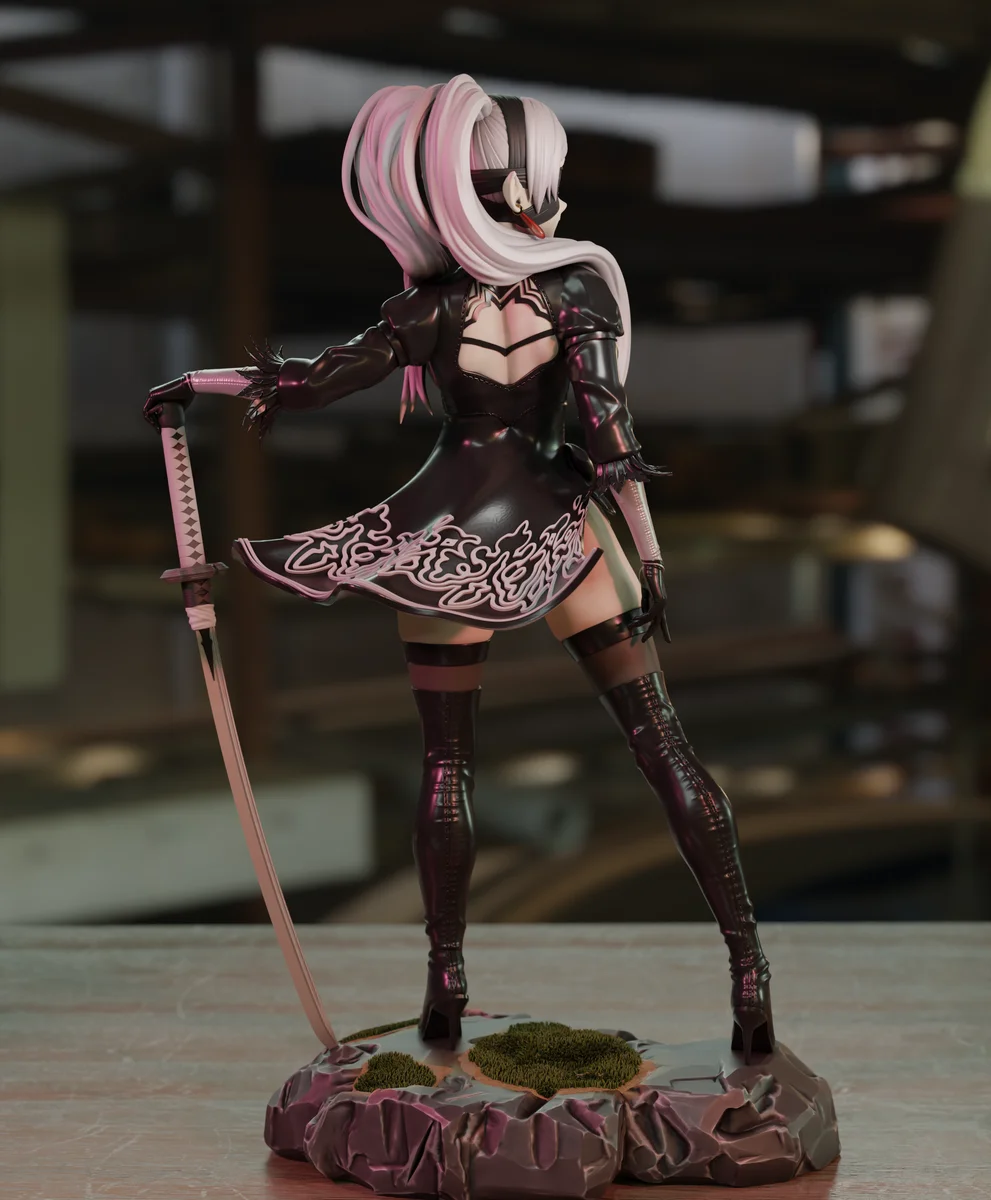 Frieren 2b | Fan Art | 3D Printed Resin Model Garage Kit | *Un-Painted* | Momoji 4