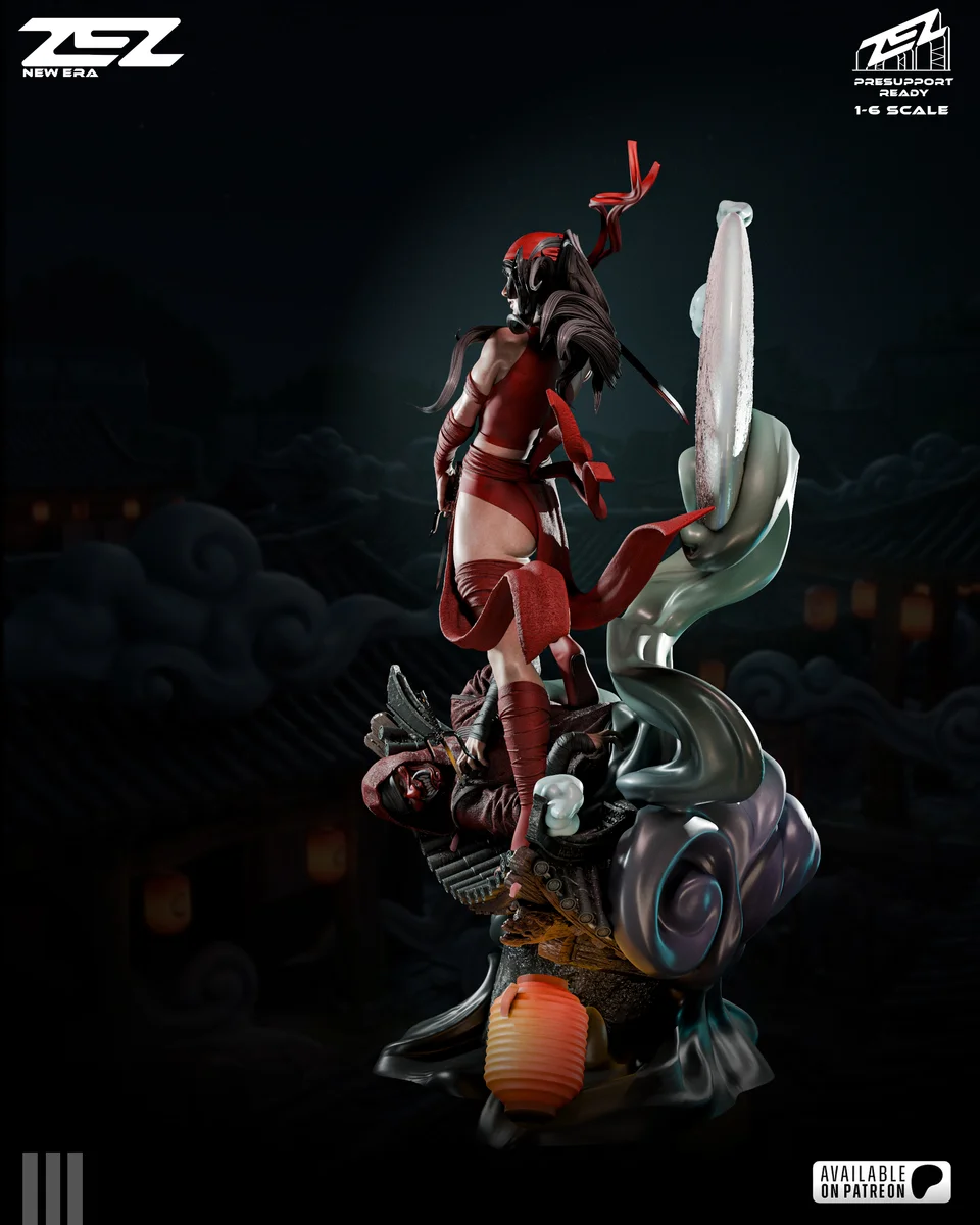 Elektra | Fan Art | 3D Printed Resin Model Garage Kit | *Un-Painted* | ZEZ Studio 5
