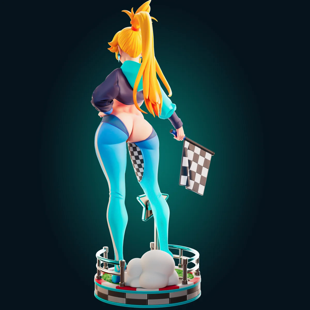 Racer Rosalina | Fan Art | 3D Printed Resin Model Garage Kit | *Un-Painted* | Officer Rhu 8