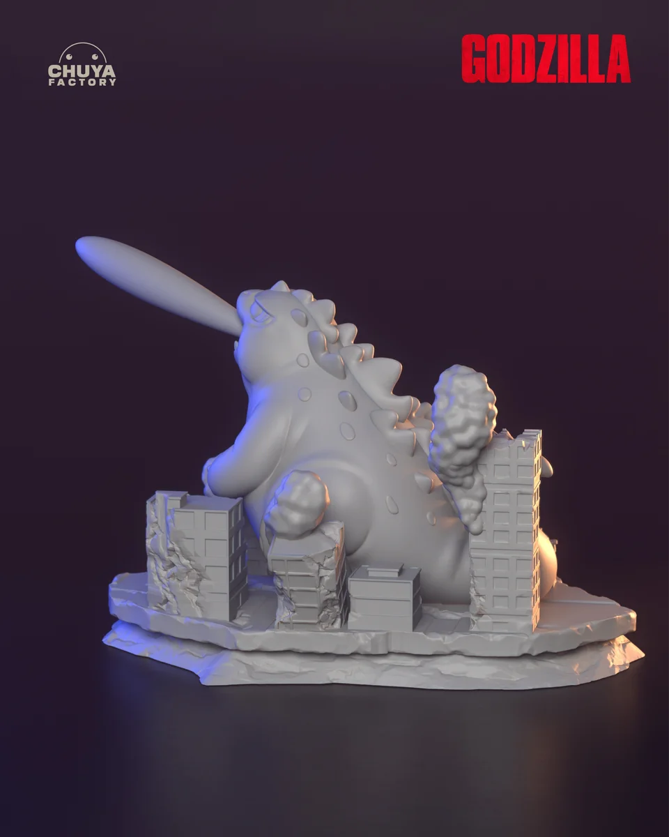 Chibi Godzilla | Fan Art | 3D Printed Resin Model Garage Kit | *Un-Painted* | Chuya Factory 12