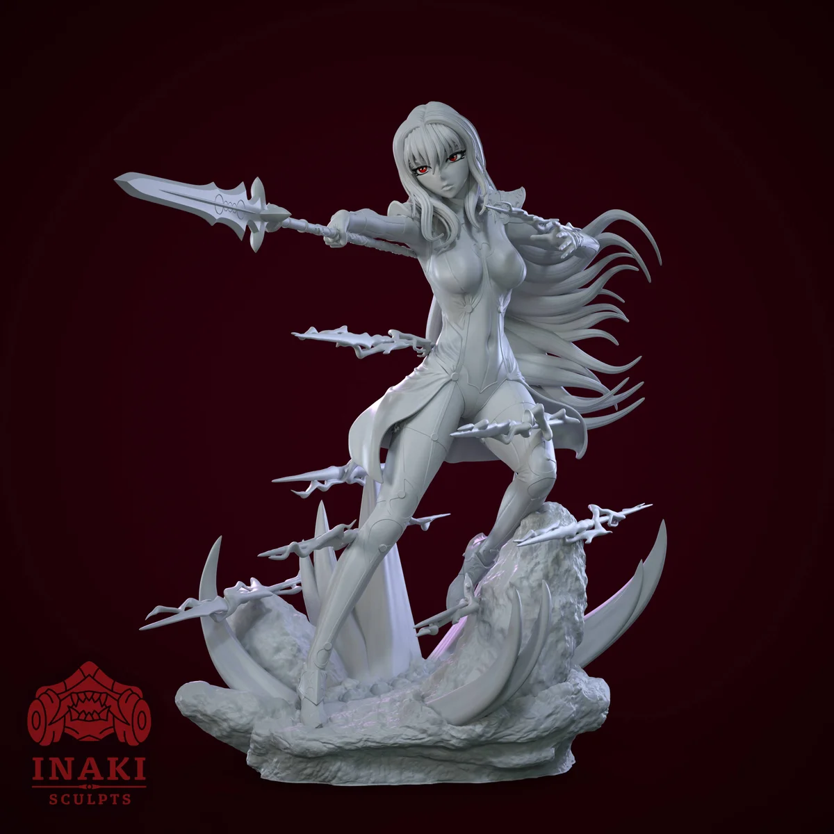 Scathach | Fan Art | 3D Printed Resin Model Garage Kit | *Un-Painted* | Inaki Sculpts 6
