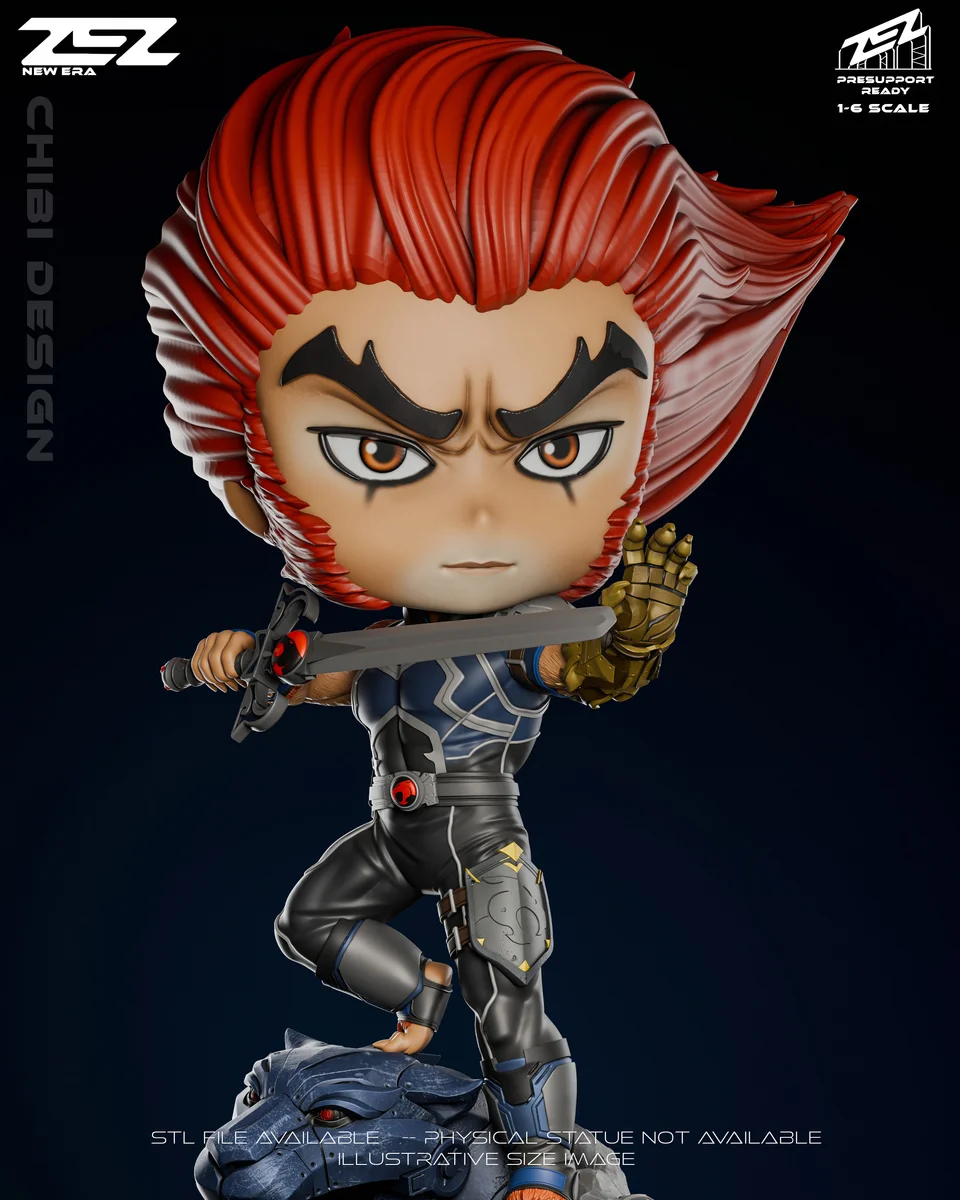 Chibi Lion-O | Fan Art | 3D Printed Resin Model Garage Kit | *Un-Painted* | ZEZ Studio