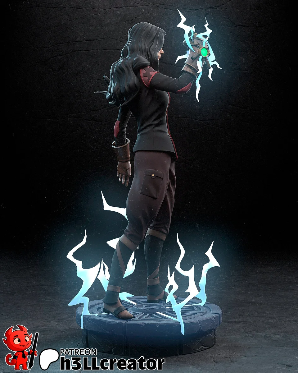 Asami Sato | Fan Art | 3D Printed Resin Model Garage Kit | *Un-Painted* | H3LL Creator 4