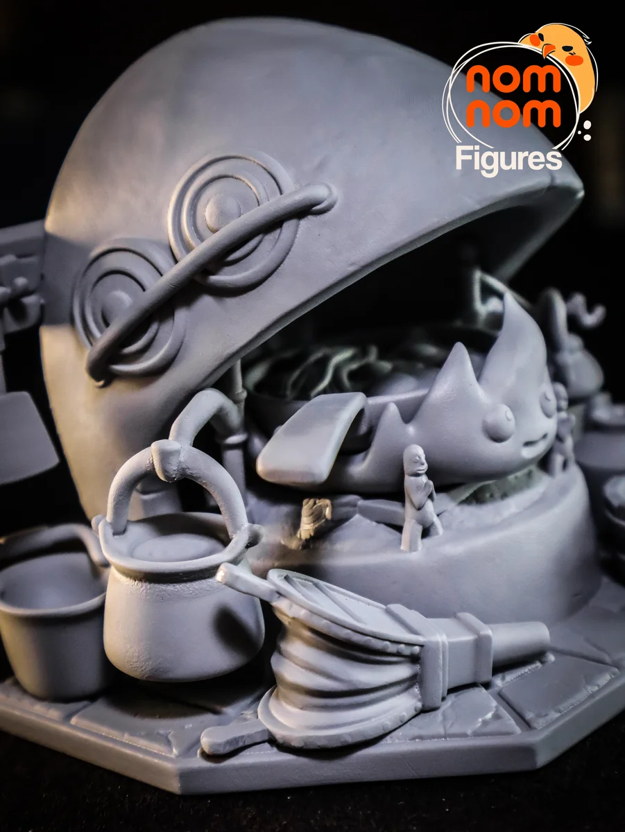 Chibi Calcifer | Fan Art | 3D Printed Resin Model Garage Kit | *Un-Painted* | Nomnom 15