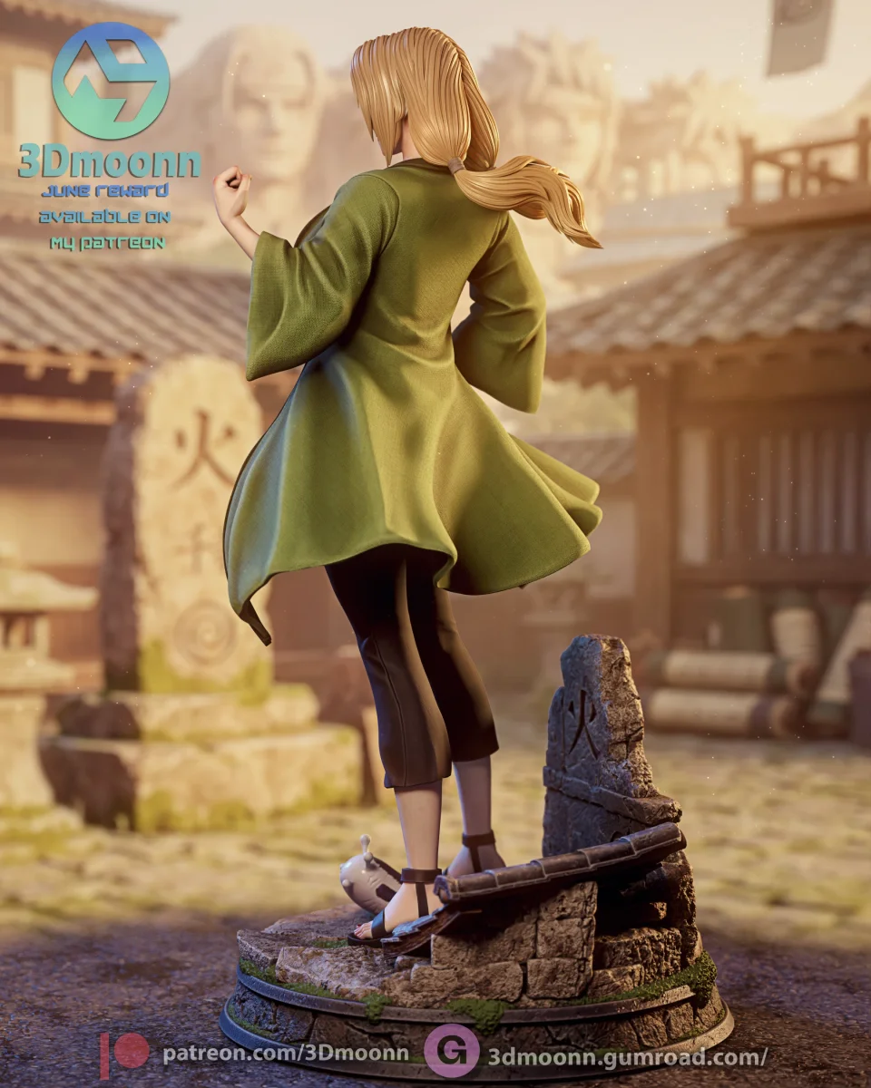 Tsunade Senju | Fan Art | 3D Printed Resin Model Garage Kit | *Un-Painted* | 3DMoonn 3