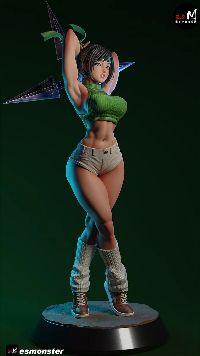 Yuffie | Fan Art | 3D Printed Resin Model Garage Kit | *Un-Painted* | ES Monster 33