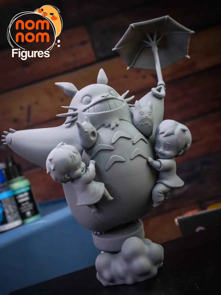 Chibi - My Neighbour Totoro | Fan Art | 3D Printed Resin Model Garage Kit | *Un-Painted* | Nomnom 9