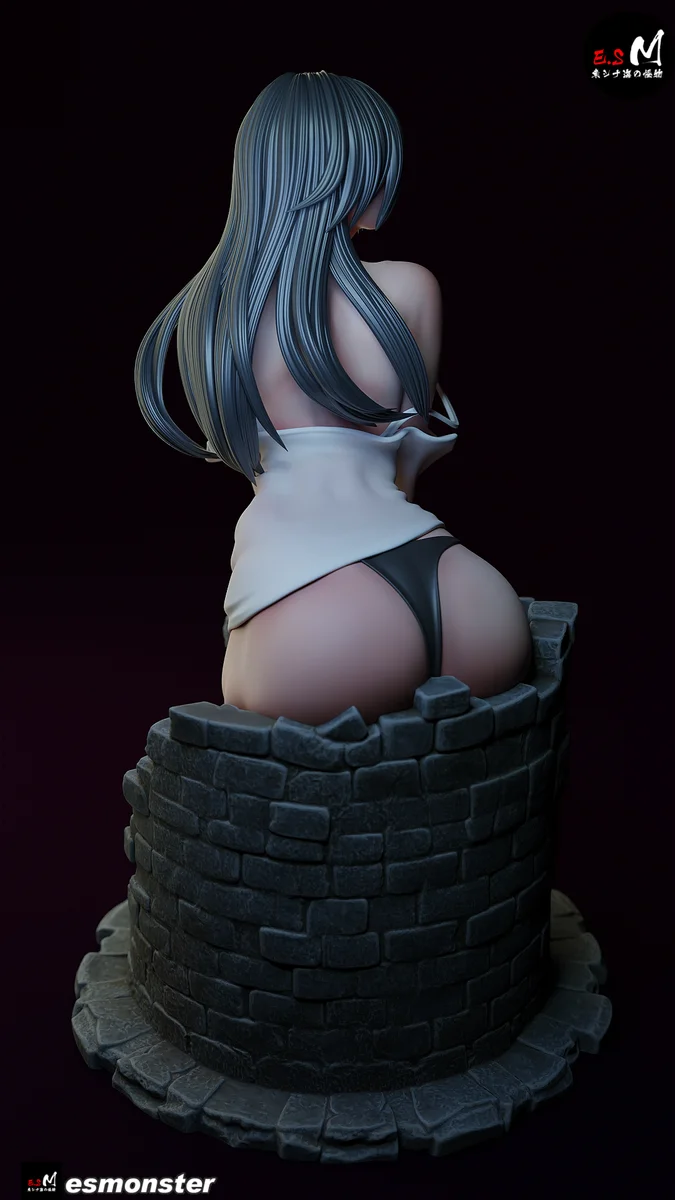 Sadako (Pose 2) | Fan Art | 3D Printed Resin Model Garage Kit | *Un-Painted* | ES Monster 4