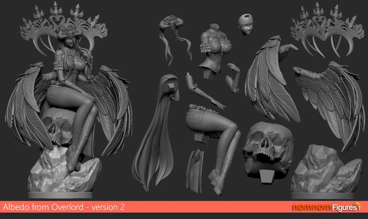 Albedo | Fan Art | 3D Printed Resin Model Garage Kit | *Un-Painted* | Nomnom 4