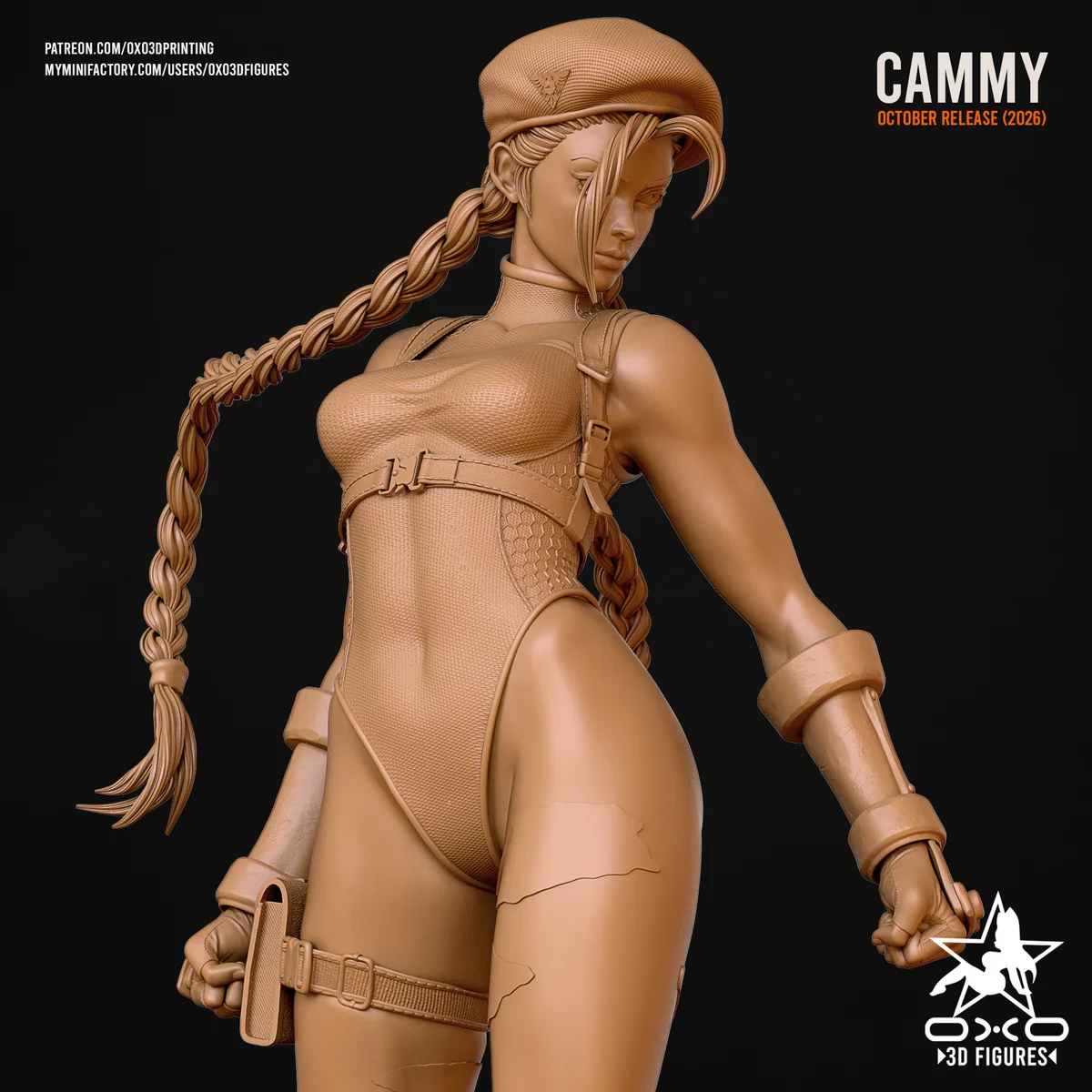 Cammy | Fan Art | 3D Printed Resin Model Garage Kit | *Un-Painted* | OXO3D 12