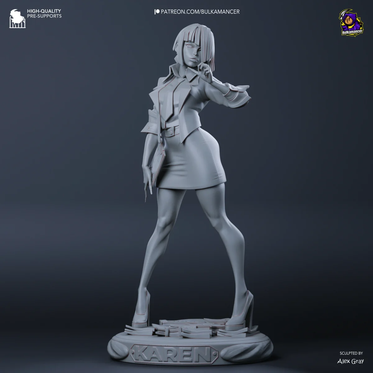 Agent Karen | Fan Art | 3D Printed Resin Model Garage Kit | *Un-Painted* | Bulkamancer 7