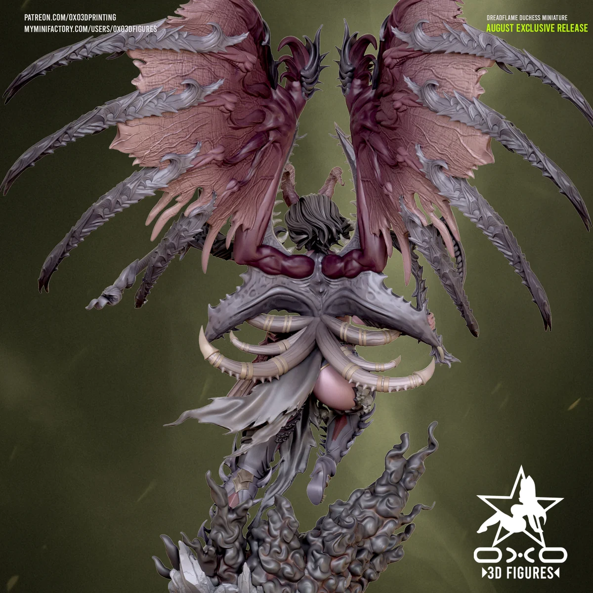 Dreadflame Duchess | Fan Art | 3D Printed Resin Model Garage Kit | *Un-Painted* | OXO3D 3