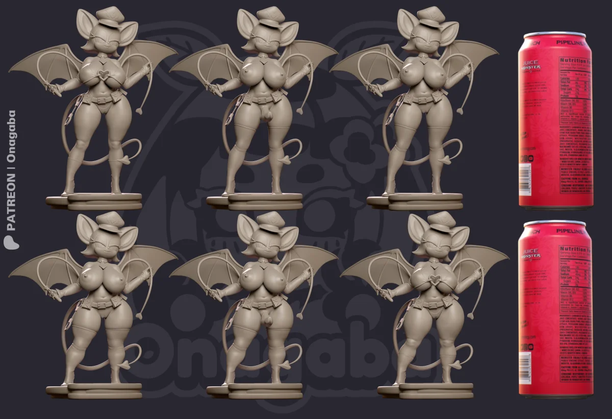 Rouge the Bat | Fan Art | 3D Printed Resin Model Garage Kit | *Un-Painted* | ONAGABA 24
