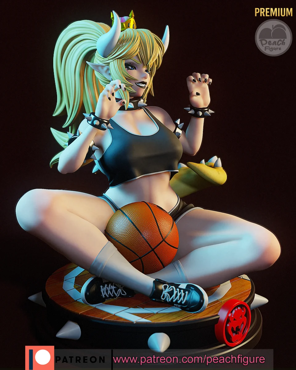 Bowsette | Fan Art | 3D Printed Resin Model Garage Kit | *Un-Painted* | Peach Figure 3