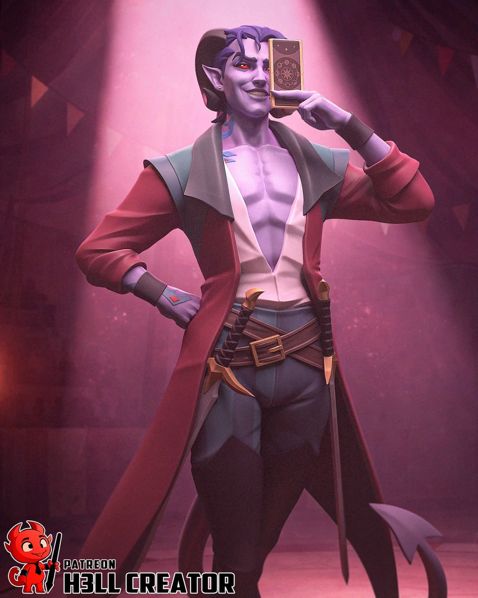 Mollymauk | Fan Art | 3D Printed Resin Model Garage Kit | *Un-Painted* | H3LL Creator