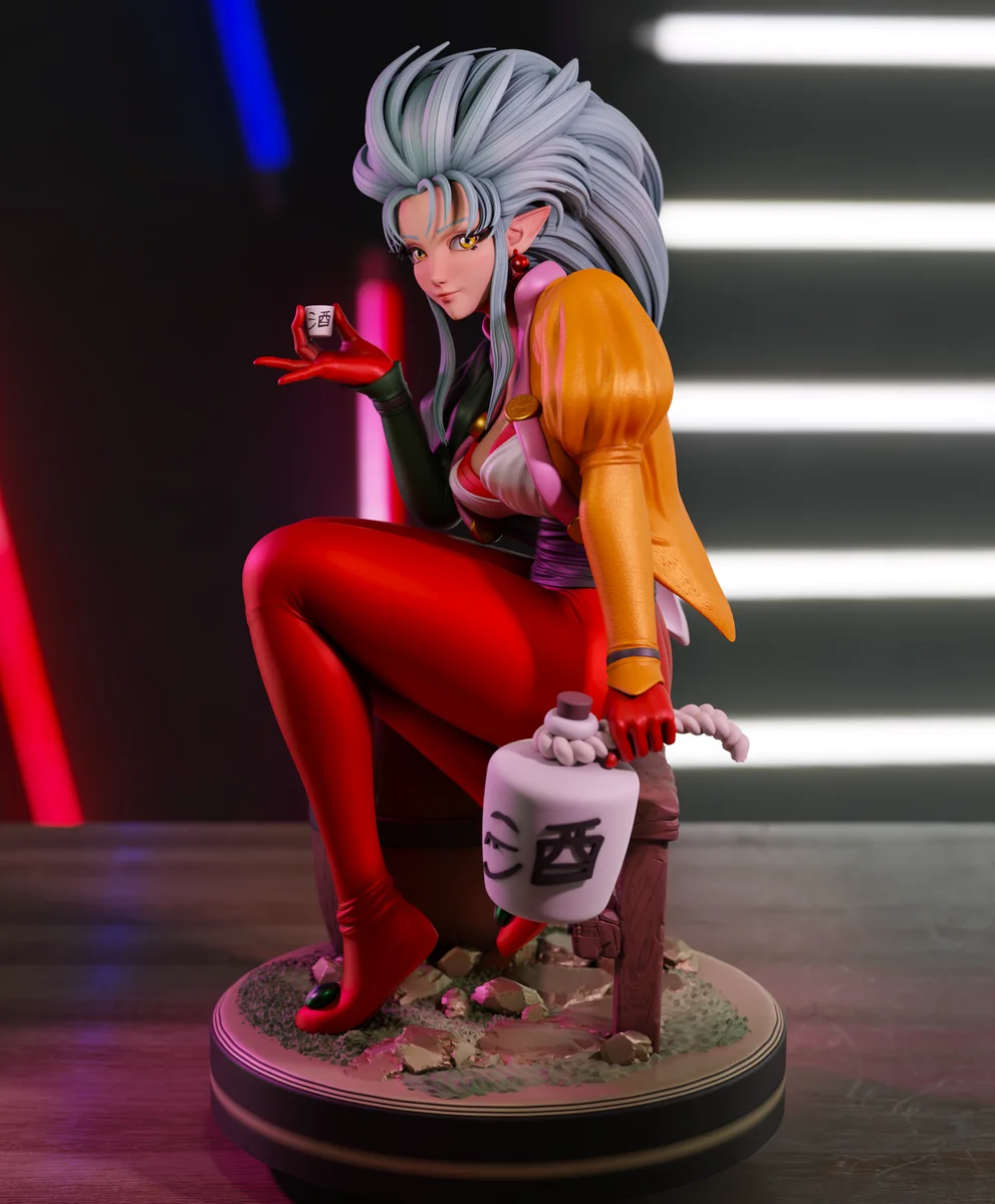 Ryoko Tenshi | Fan Art | 3D Printed Resin Model Garage Kit | *Un-Painted* | Momoji 6