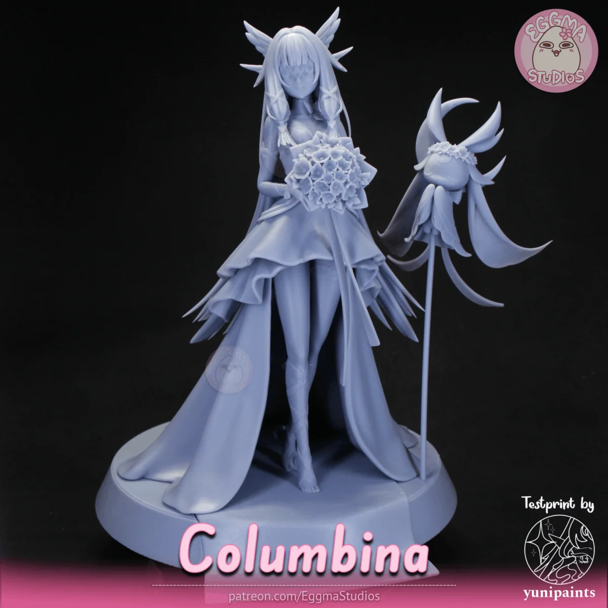 Columbina | Fan Art | 3D Printed Resin Model Garage Kit | *Un-Painted* | EggmaStudios 16