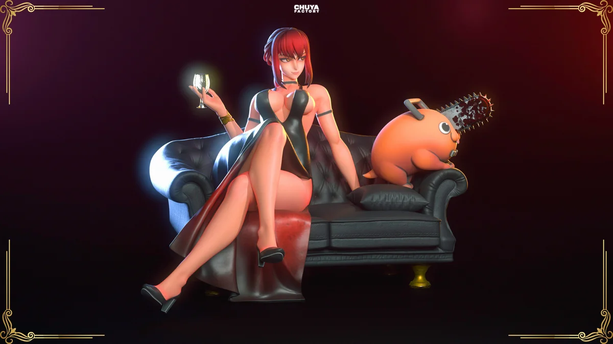 Makima | Fan Art | 3D Printed Resin Model Garage Kit | *Un-Painted* | Chuya Factory 12